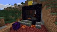 This Minecraft mod lets players look through the portal and see other dimensions (Image via CurseForge)